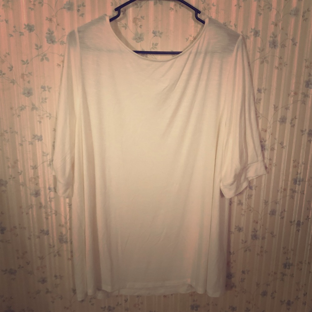 White Balloon Sleeve Top